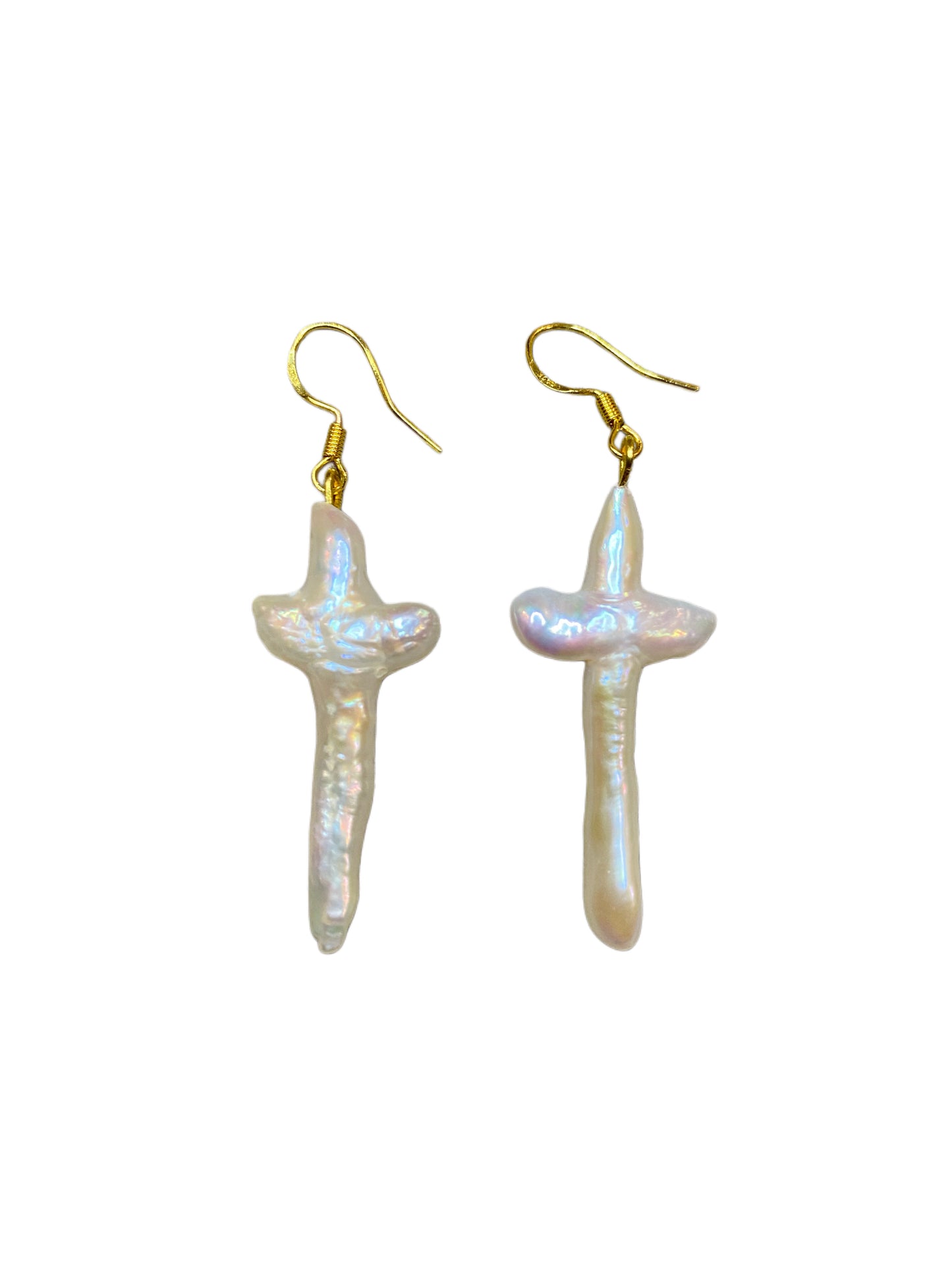 Classic Pearl Cross Earring