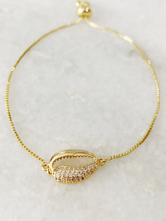 Golden Luxe Cowrie Bracelet