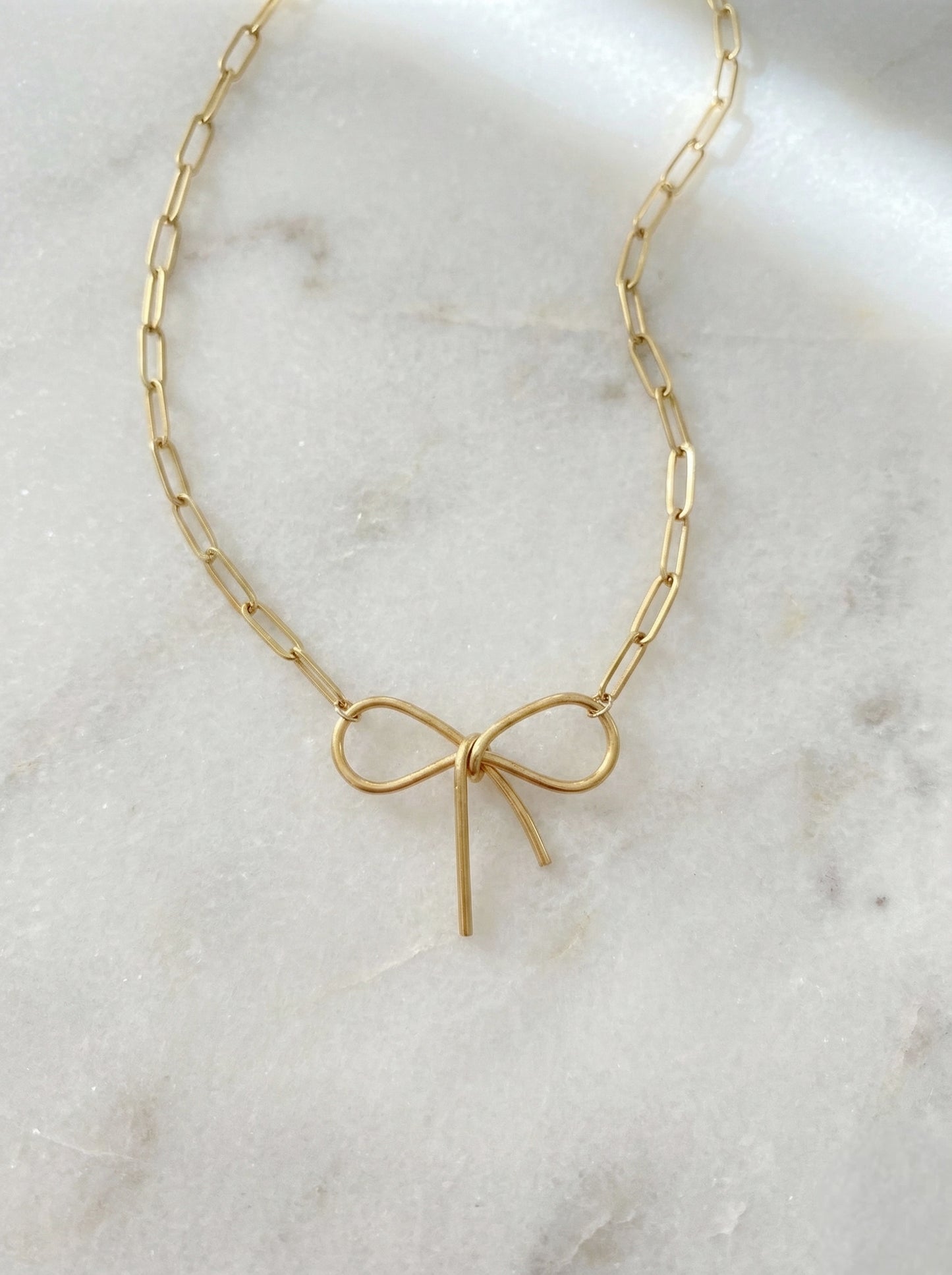 Golden Bow Necklace