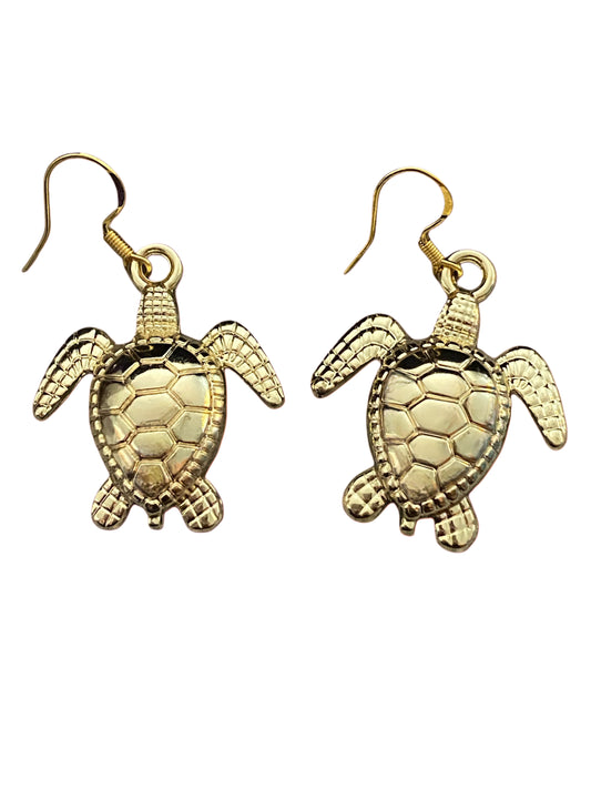 Golden Turtle Earring
